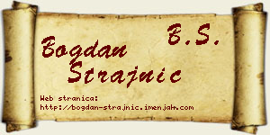 Bogdan Strajnić vizit kartica